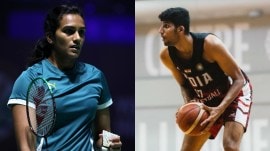 Indian shuttler PV Sindhu and basketball player Pratyush Tomar. (CREDIT: Express photo by Amit Mehra and Instagram)
