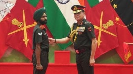 Southern Army Commander Lt Gen Shiraj Seth (right). (Express Photo)