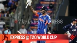 India skipper Suryakumar Yadav in action against USA during T20 World Cup 2026 in Mumbai. (Express photo by Narendra Vaskar)
