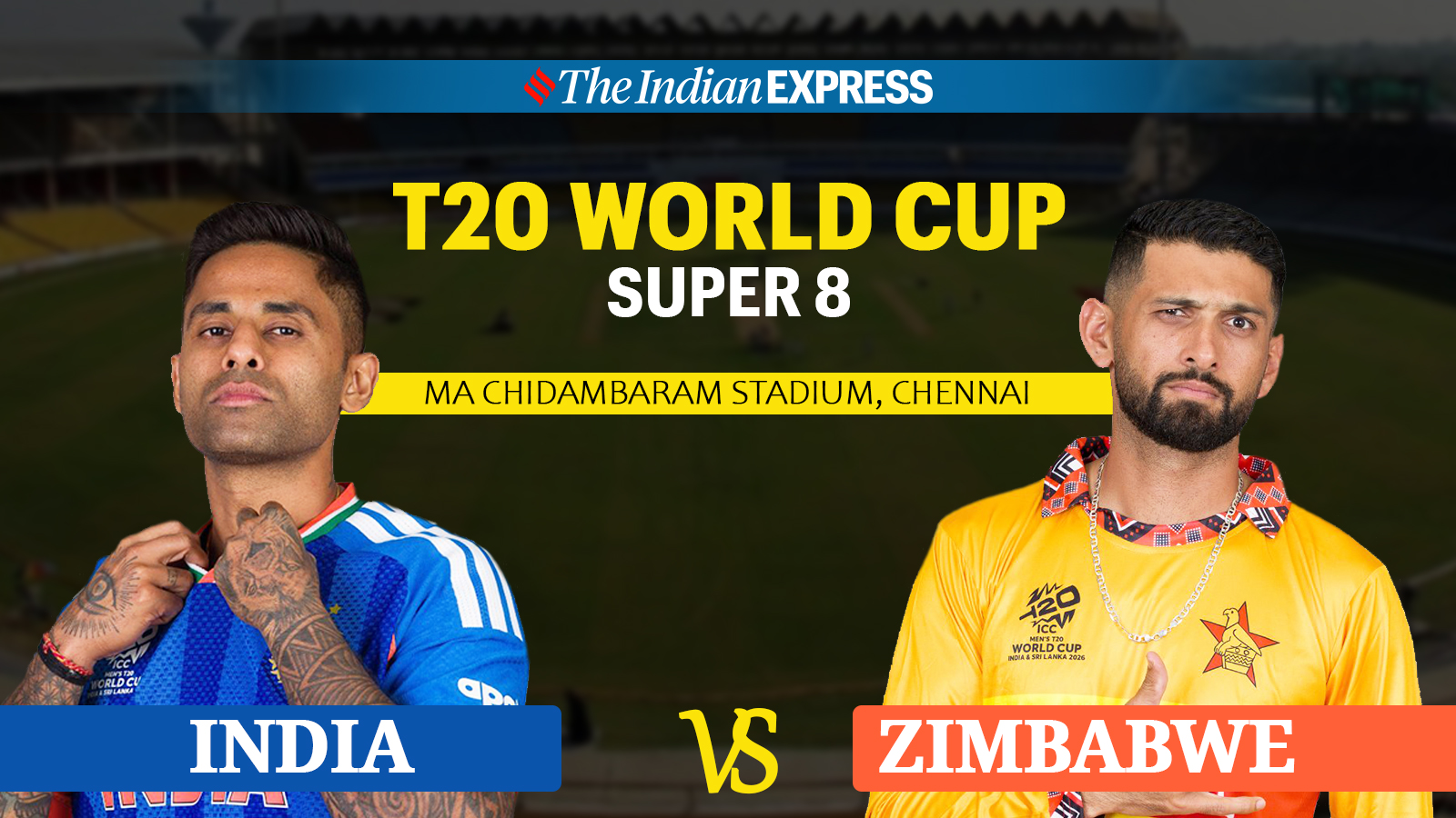 India vs Zimbabwe Live Cricket Score, T20 World Cup 2026: IND in need of big win in 2nd home match vs ZIM in Chennai