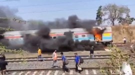 Train fire