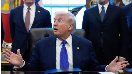 Donald Trump said he had directed his officials to begin identifying and disclosing all documents related to alien and extraterrestrial entities (File photo).