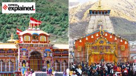 Char Dham non-Hindus entry: The Badrinath temple (left) and the Kedarnath temple in Uttarakhand.