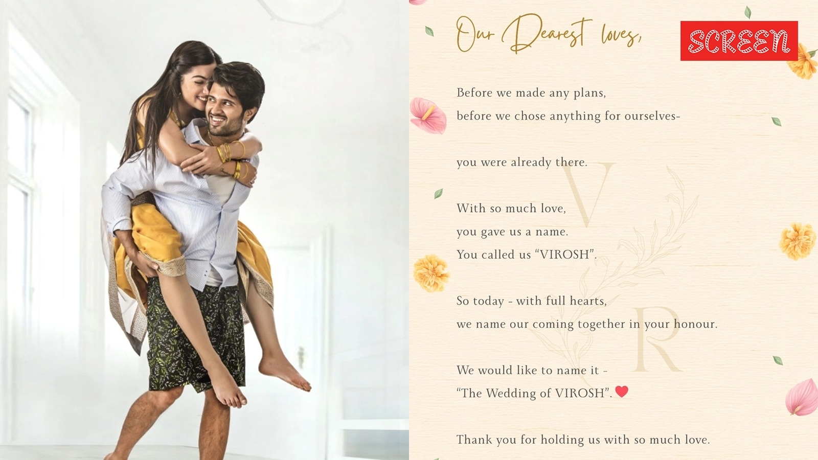 Vijay Deverakonda and Rashmika Mandanna wedding