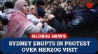 Moment: Protesters Clash With Police in Sydney Over Israeli President Herzog’s Visit