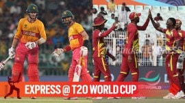 Zimbabwe will take on West Indies in the T20 World Cup 2026 Super 8 match in Mumbai on Monday. (PHOTO: AP & Express Photo by Partha Paul)
