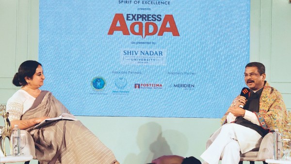 Dharmendra Pradhan, Dharmendra Pradhan interview, Dharmendra Pradhan at Express Adda, Dharmendra Pradhan at Adda, AI summit, National Education Policy, Indian express news, current affairs