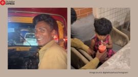 autorickshaw driver's daughter travels with him
