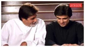 Amitabh Bachchan and Samir Soni in Baghban.