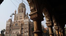 A view of the Brihanmumbai Municipal Corporation (BMC) headquarters in Mumbai ahead of the mayor election, scheduled to be held on February 11 at the civic body’s headquarters.