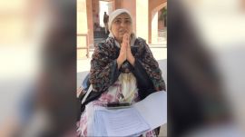 Rachna Kapoor at the SSP office in Mohali on Wednesday. Jasbir Malhi