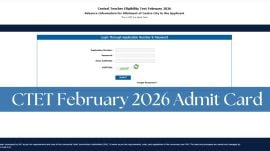 Candidates who registered for the exam will be able to download the CTET 2026 admit card at the official website – ctet.nic.in.