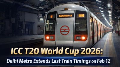 Delhi Metro update: Last train timings extended on Feb 12 for ICC T20 World Cup 2026 (Image generated using AI)
