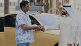 dubai gold car winner, gold mercedes