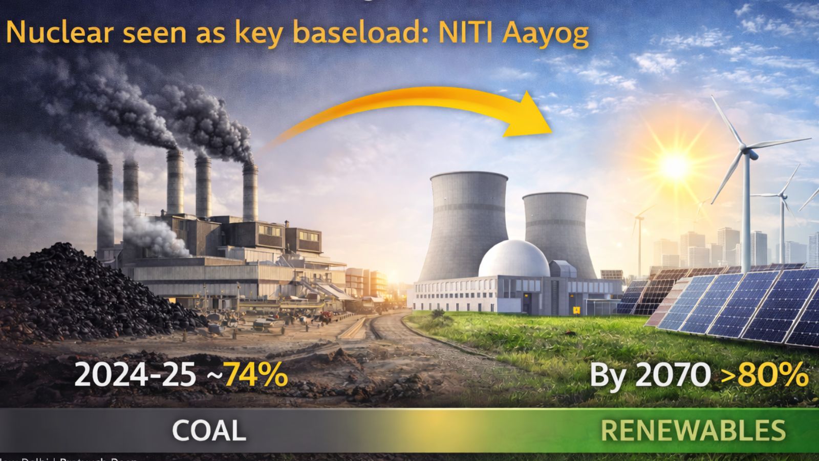 India’s power mix to shift from coal to renewables by 2070; Nuclear seen as key baseload: NITI Aayog