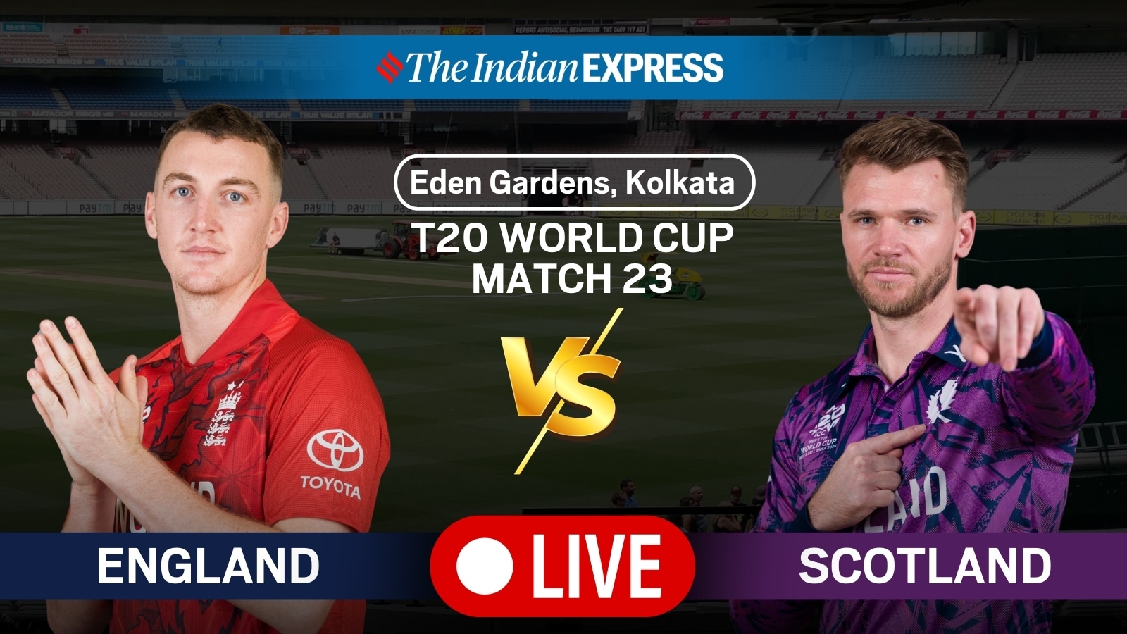 England vs Scotland T20 World Cup 2026 Live Cricket Score Updates: