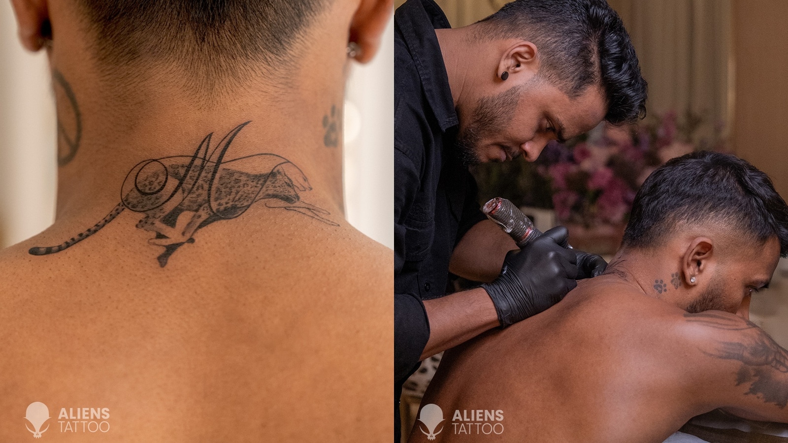 Hardik Pandya tattoo for Valentine Mahieka Sharma