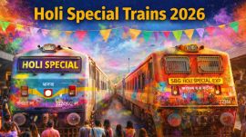 204 Holi Special train trips across North Central Railway (Image generated using AI)