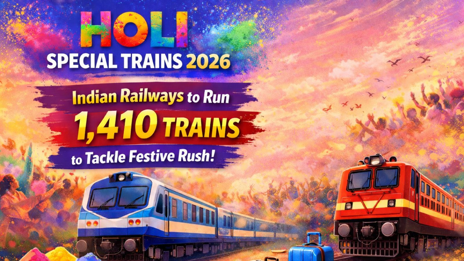 Holi Special Trains 2026: Indian Railways to operate over 1,410 trains to clear festive rush – check routes, stoppages