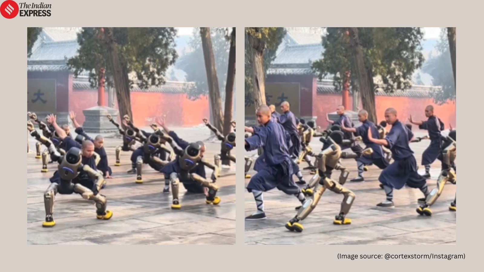 indianexpress.com - 'We are cooked': Watch humanoid robots practice kung fu with monks at China's Shaolin Temple
