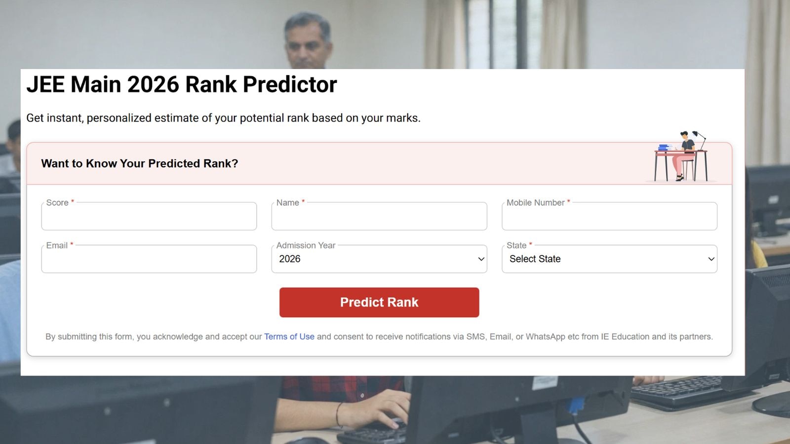 Before JEE Main results 2026 are announced, check your expected rank with this predictor