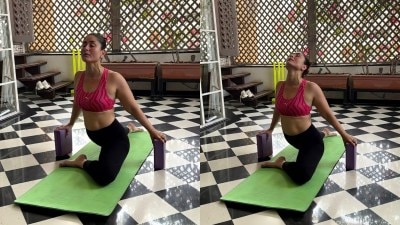 kareena does yoga