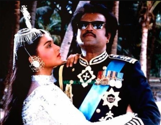 Khushbu Sundar and Rajinikanth in Annamalai.