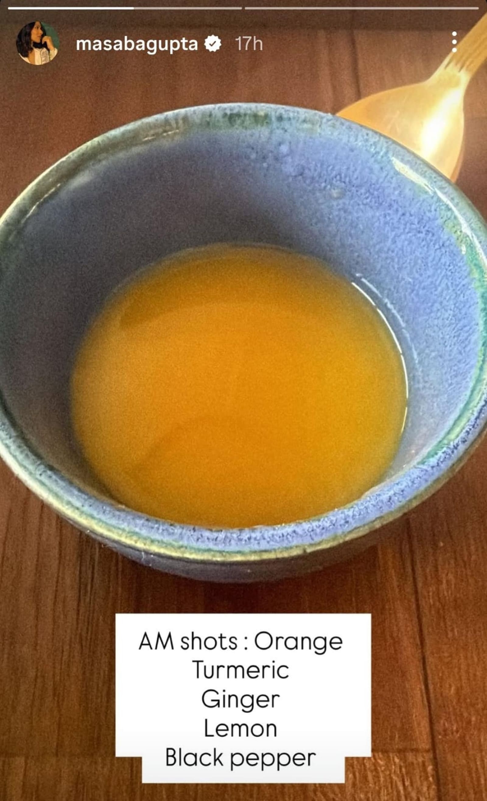 masaba likes to start her mornings with this wellness shot