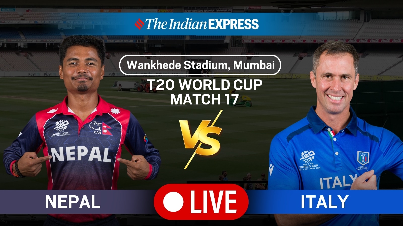 Nepal vs Italy Live Score, T20 World Cup 2026: Nepal seek win after England heartbreak