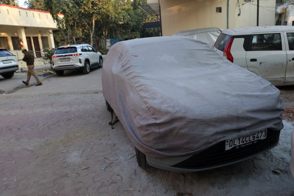 Car in which Sumit and Rekha were found dead. Express