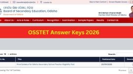 OSSTET Answer Keys 2026: How to download answer keys at bseodisha.nic.in
