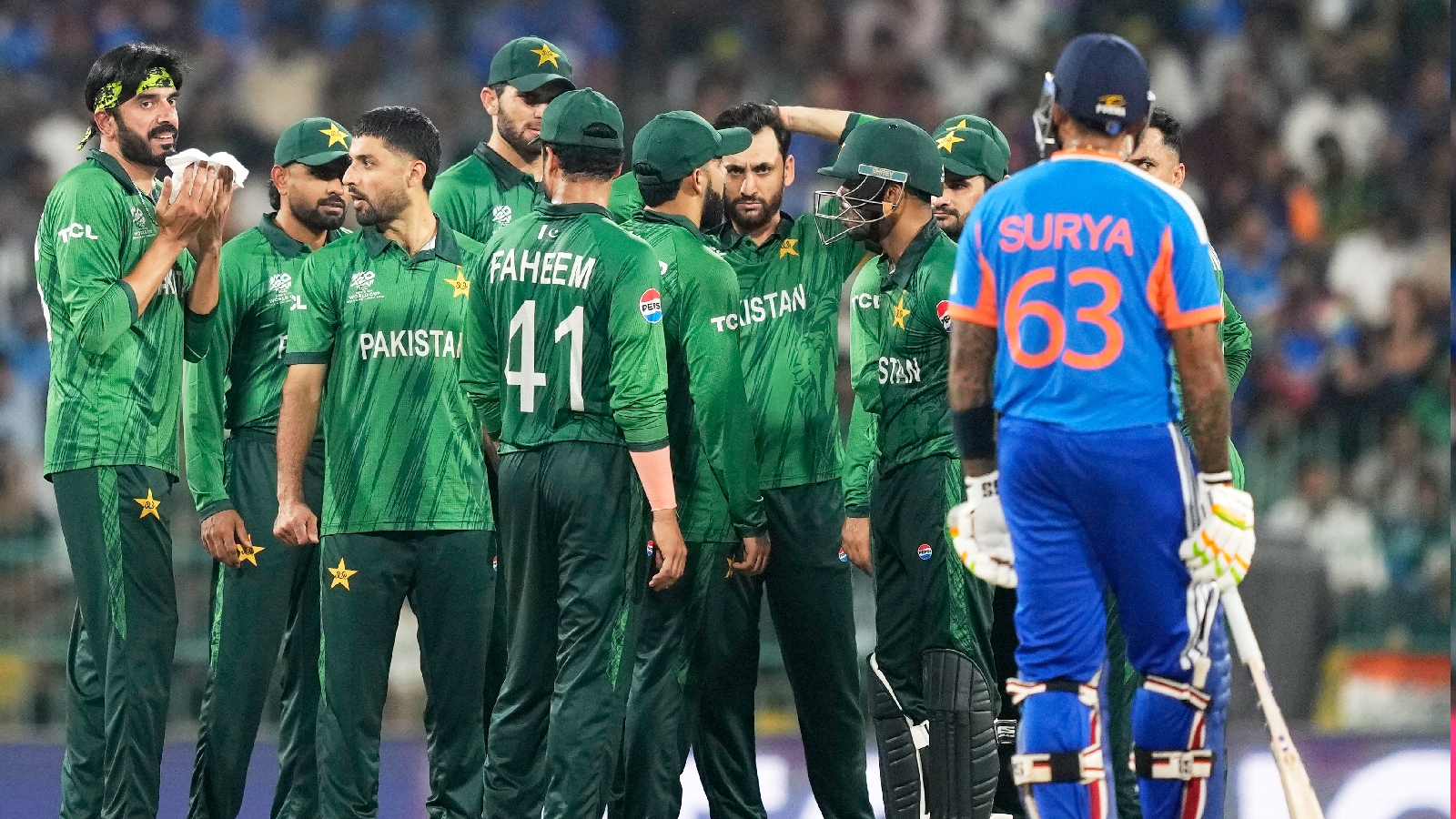  Pakistan deployed 18 overs of spin as India recorded their highest score against them in World Cup matches in Colombo. (AP Photo)