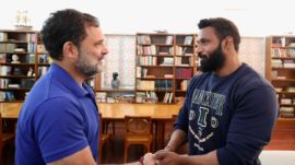 rahul gandhi meets gym trainer