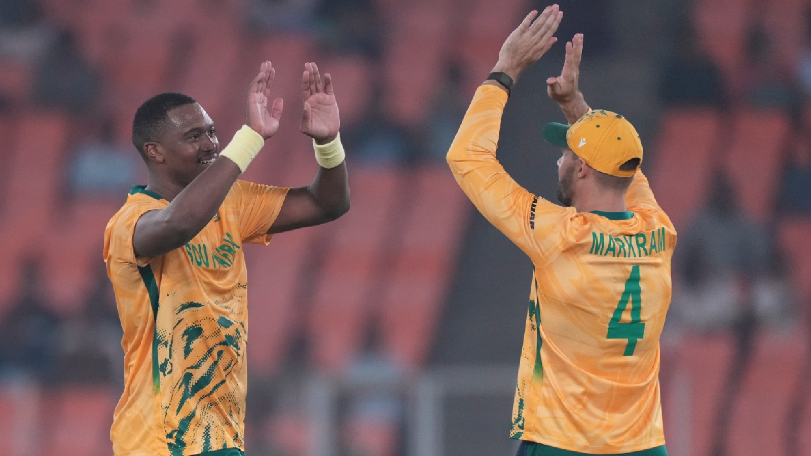  Ngidi remained the pick of the South Africa pace quartet, registering figures of four for 31 against Canada. (AP Photo) 