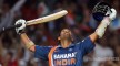 Sachin Tendulkar celebrates his double century in the second one-day international against South Africa in Gwalior on February 24, 2010. (Express file photo by Punit Paranjpe)