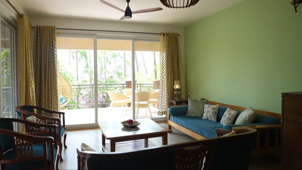 Inside Sameera Reddy’s Goa bungalow. (Pic: mashable India/YT)