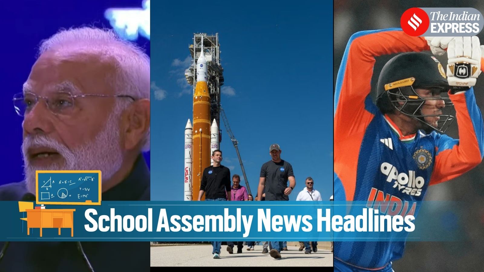 Today News Headlines for School Assembly, February 23, 2026: India vs South Africa at T20 World Cup, Maha HSC Chemistry exam updates