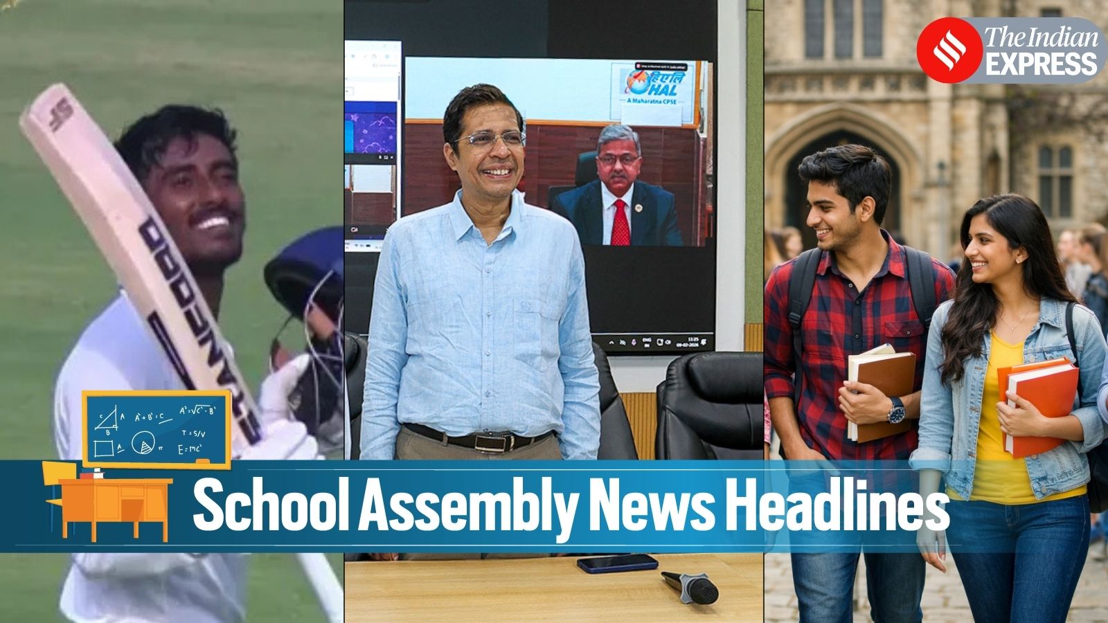 Today News Headlines for School Assembly, February 10, 2026: Report cards for bureaucrats, Bengal batter Sudip Gharami’s record and more