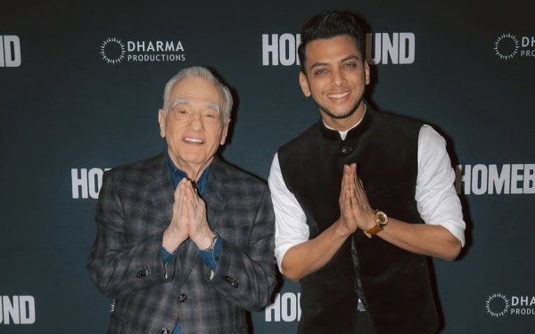 Martin Scorsese and Vishal Jethwa at a New York screening of Homebound.