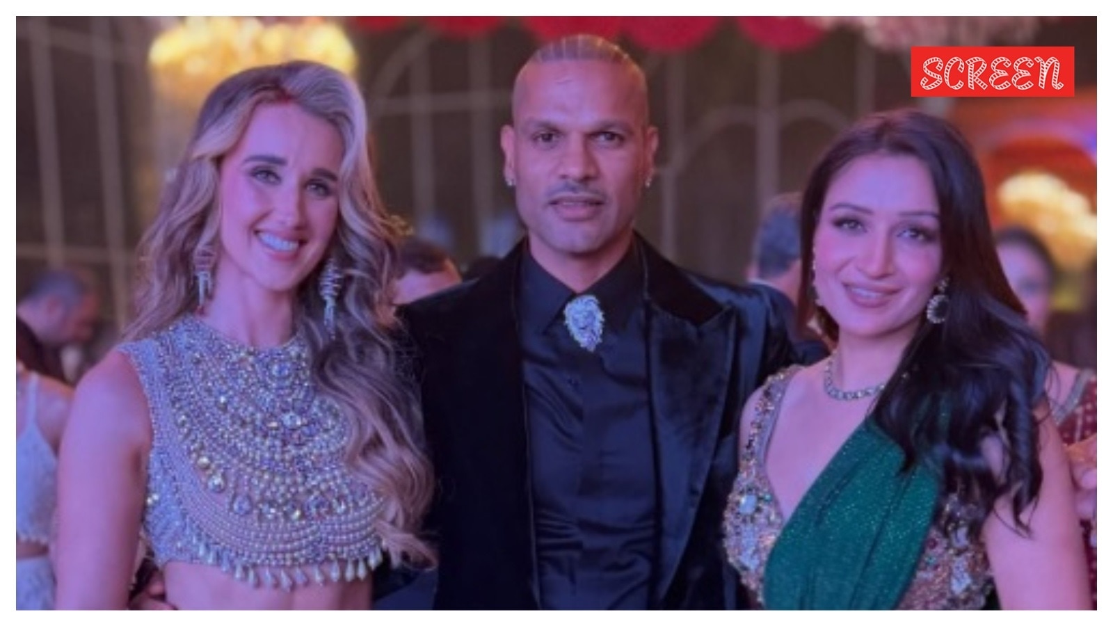 Shefali Bagga posts a picture with newlyweds Sophie Shine and Shikhar Dhawan from their Delhi reception.