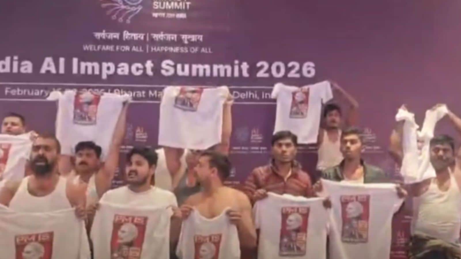 Shirtless protest at AI summit: Court extends police custody of Youth Congress workers by 4 days Shirtless protest at AI summit: Court extends police custody of Youth Congress workers by 4 days