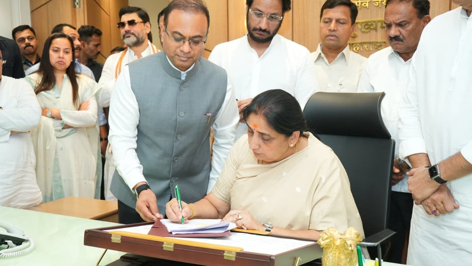 Sunetra Pawar takes charge as Maharashtra’s Deputy CM