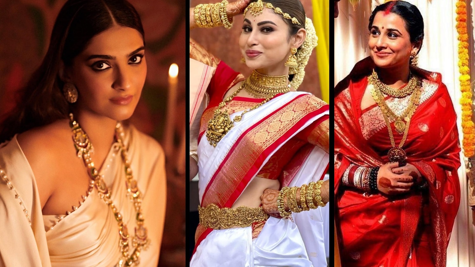 Gold, grace, and goddesses: Actors mastering the temple jewellery look