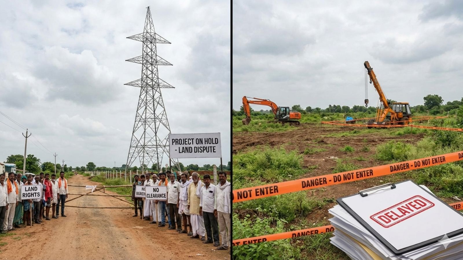 Land Acquisition Delays 25 Key Transmission Projects, Hindering India's Green Energy Push