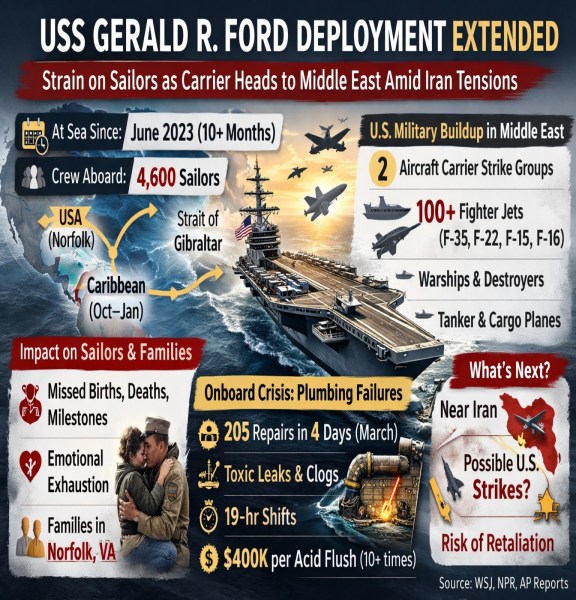 USS Gerald R. Ford, us iran tensions