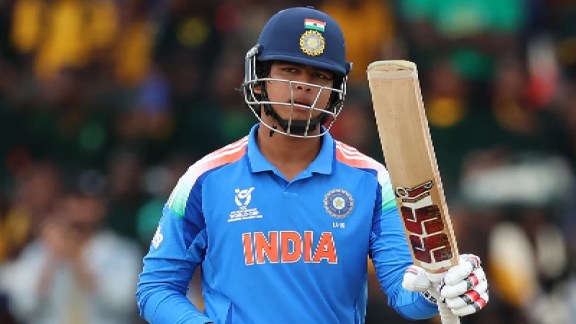 Vaibhav Sooryavanshi broke the U19 World Cup sixes record during the final against England in Harare. (ICC Media Zone)