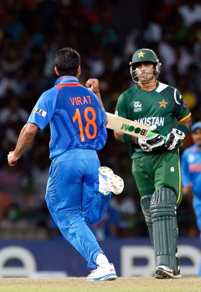 Virat Kohli also picked up a wicket in the match against Pakistan in Colombo. (AP Photo)
