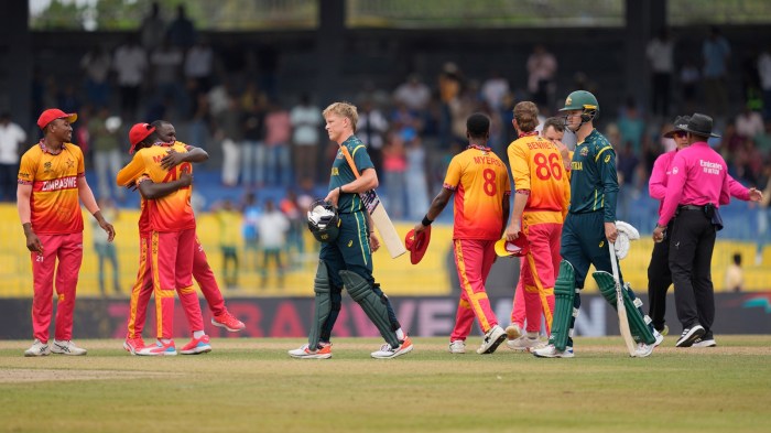 Zimbabwe beats Australia by 23 runs, causes first major upset of 2026 T20 World Cup