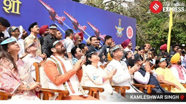 The aircraft took off from the Air Force station in Chandigarh and flew directly over the lake