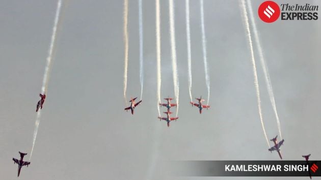 The Surya Kiran Aerobatic Team, regarded among the world’s elite aerobatic squads